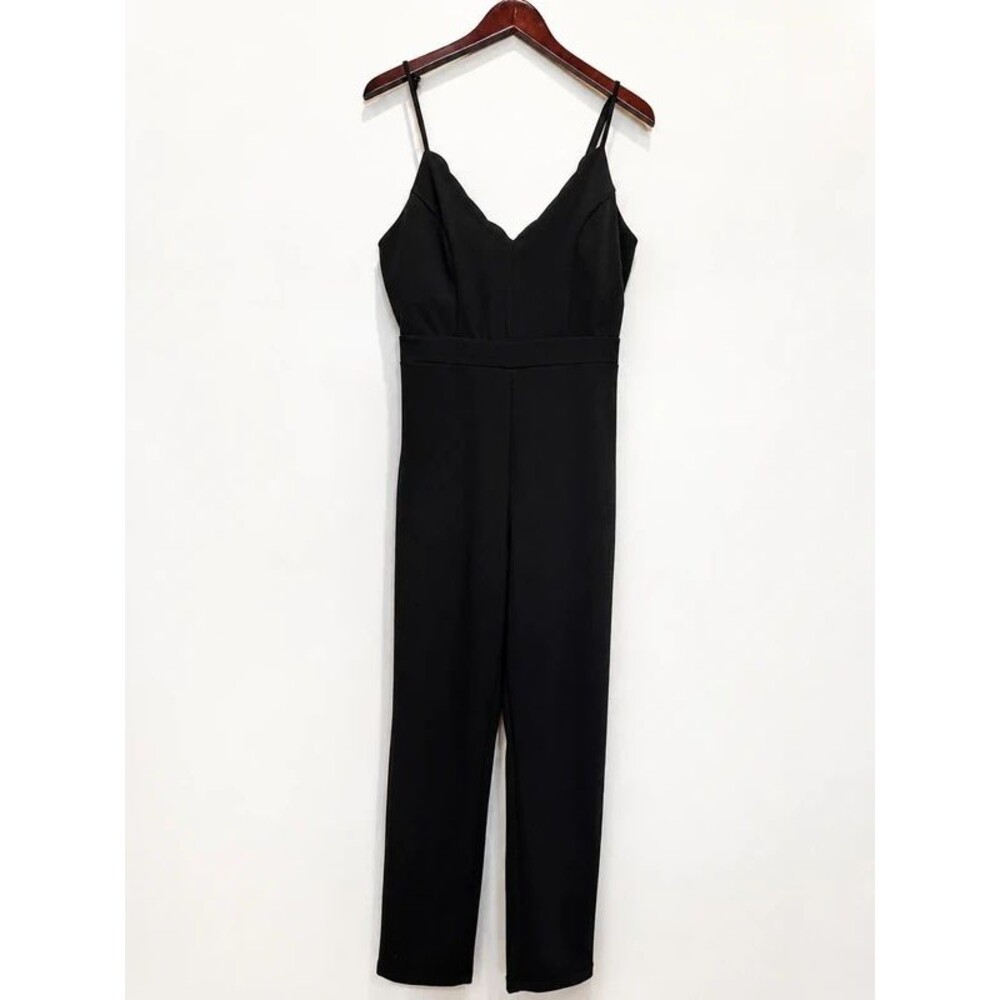 Bailey Blue Black Sleeveless Jumpsuit - Size Large